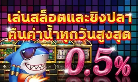 สล็อตและยิงปลา คืนเงิน 0.5%